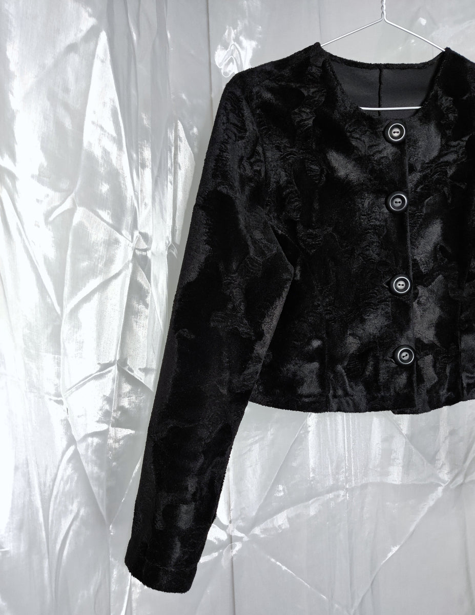 Faux velvet clearance jacket