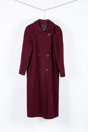 Burgundy vintage wool coat