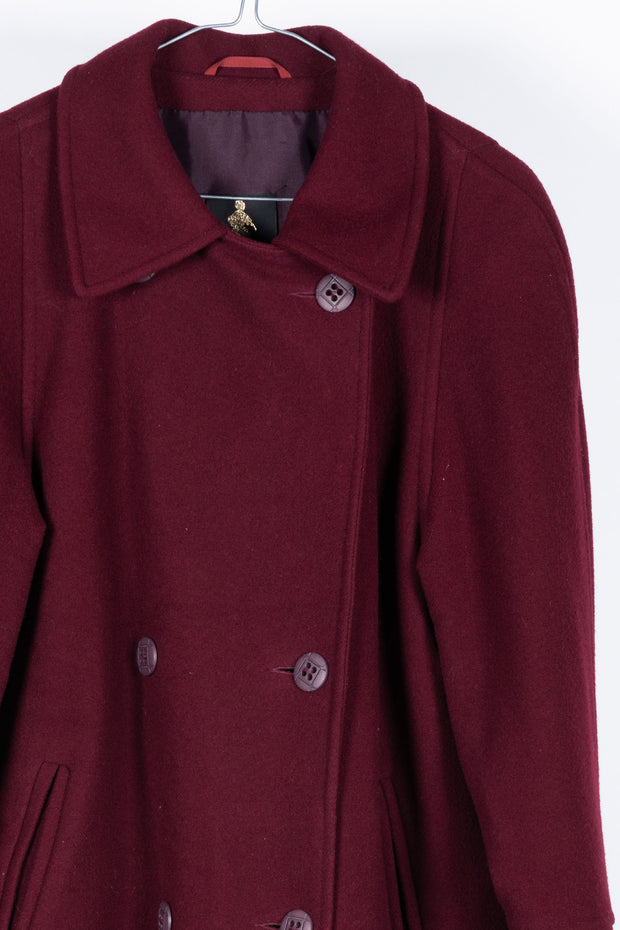 Burgundy vintage wool coat