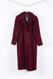 Burgundy vintage wool coat