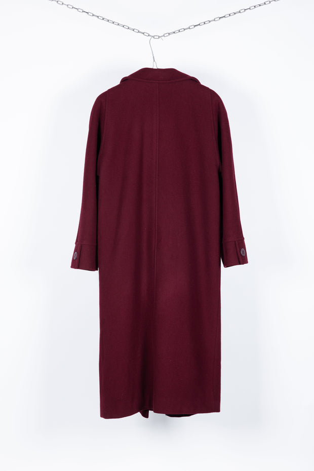 Burgundy vintage wool coat