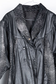 Leather jacket with silver details