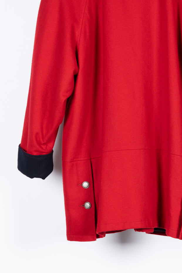 Red boxy wool jacket