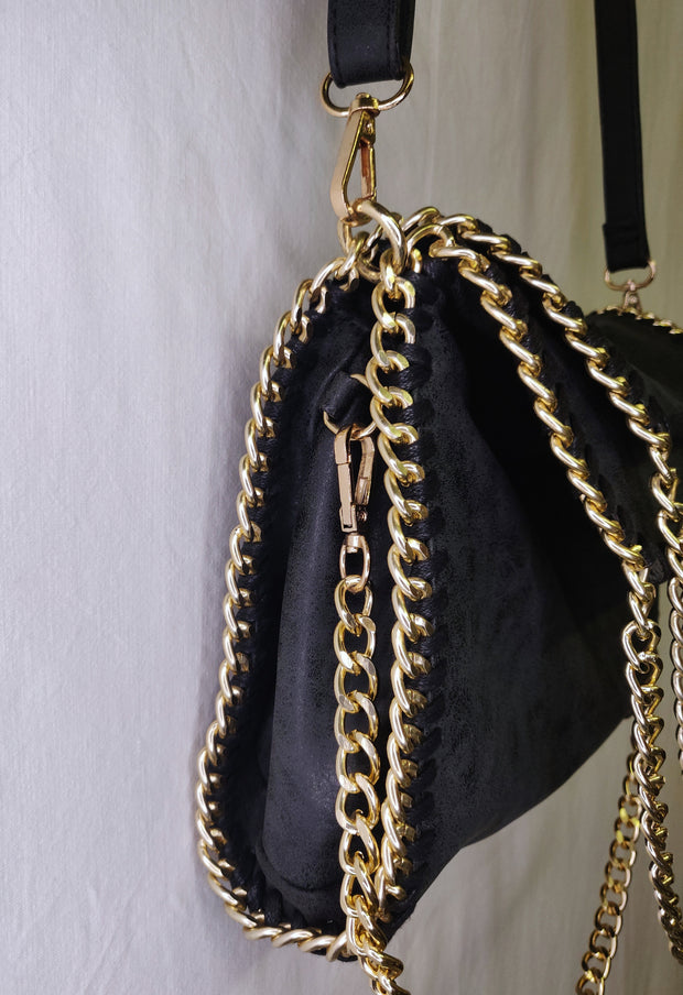 Dark grey chain bag