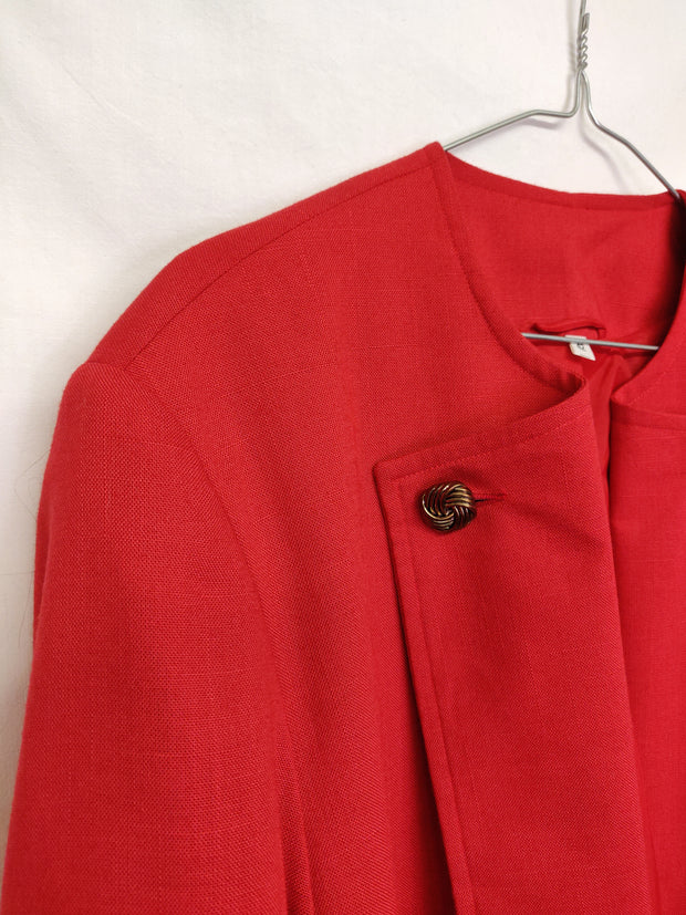 A-line red blazer