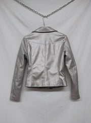 Silver biker jacket