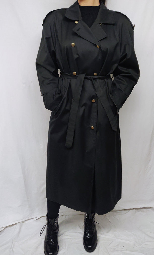 Elegant black trench coat