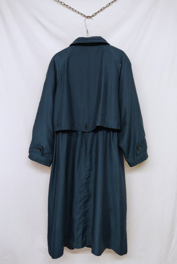 Dark forest green trench coat