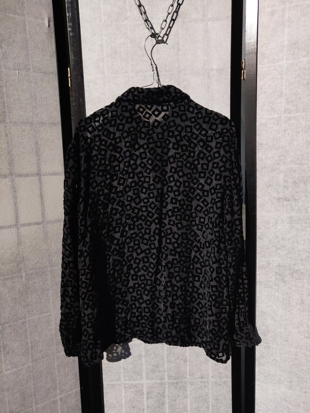 Black velvet shirt