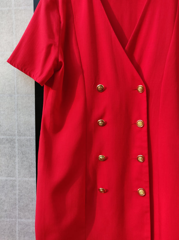 Red blazer dress