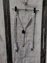 Checkered suspenders