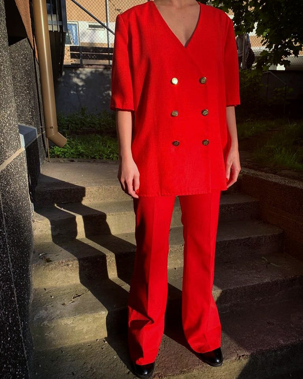 Red blazer shirt