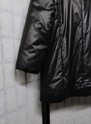 Black shiny quilted jacket