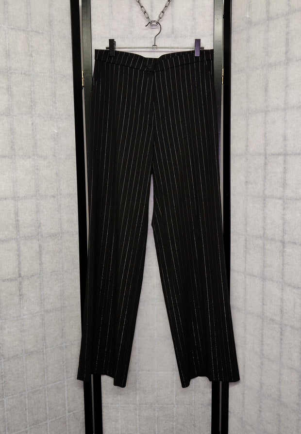 Black pants with golden stripes