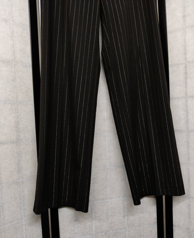 Black pants with golden stripes