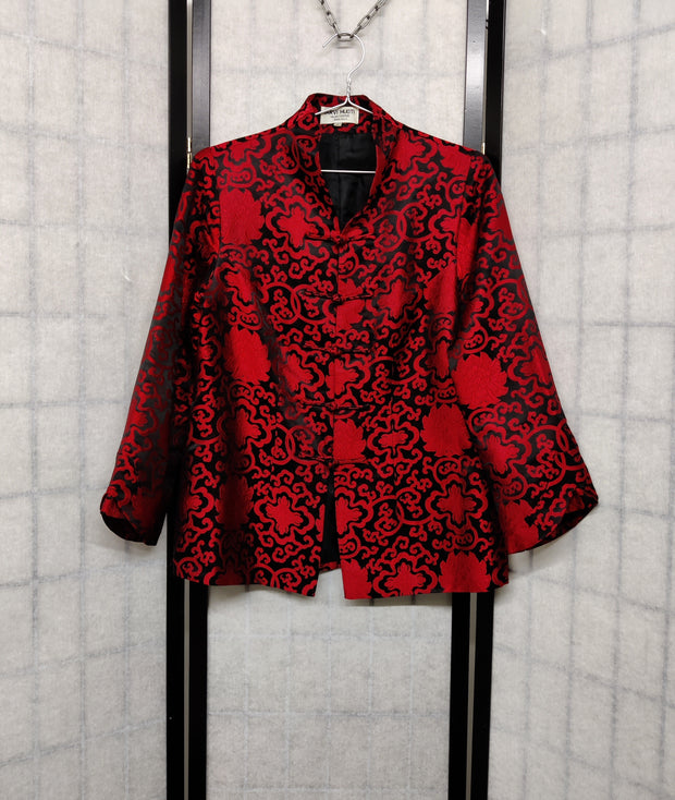 Red silk blazer