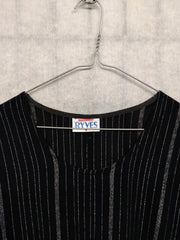 Black shirt with silver stripes