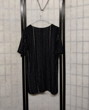 Black shirt with silver stripes