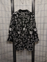 Black print shirt