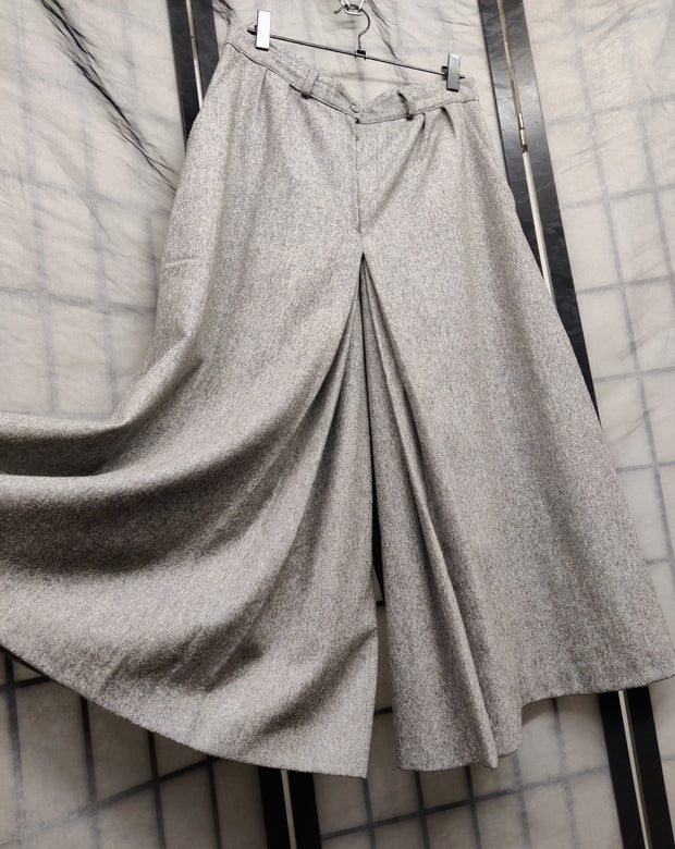 Grey wool culottes