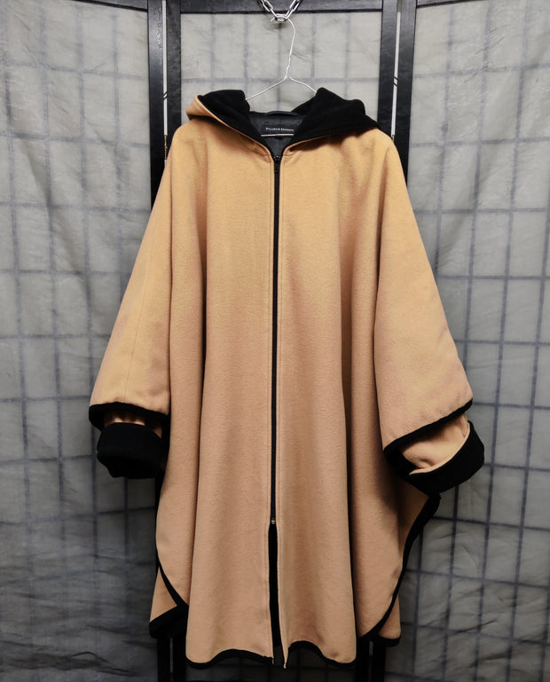 Wool cape coat