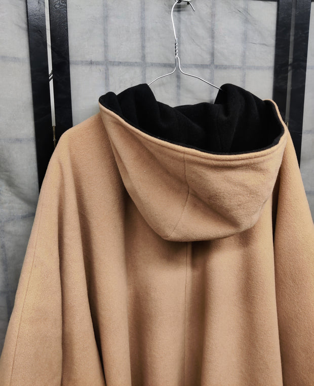 Wool cape coat