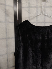 Black velvet vest