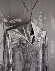 Silver velvet shirt