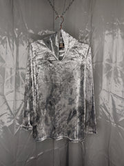 Silver velvet shirt