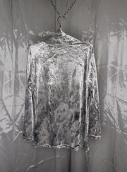 Silver velvet shirt