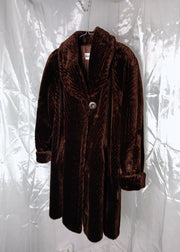 Brown faux fur jacket