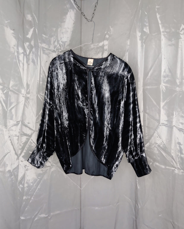 Metal velvet blazer