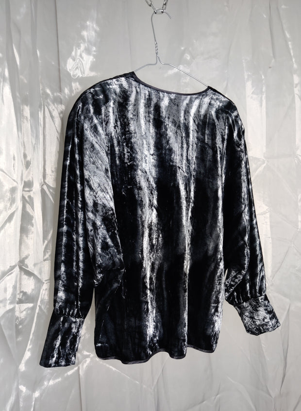 Metal velvet blazer