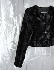 Black velvet blazer