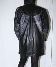 Leather jacket with silver details